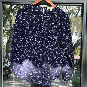 Michael Kors Floral Navy Women's Top
